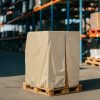 Beige pallet cover with zipper